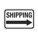 Shipping Arrow Right Sign  12 x 18